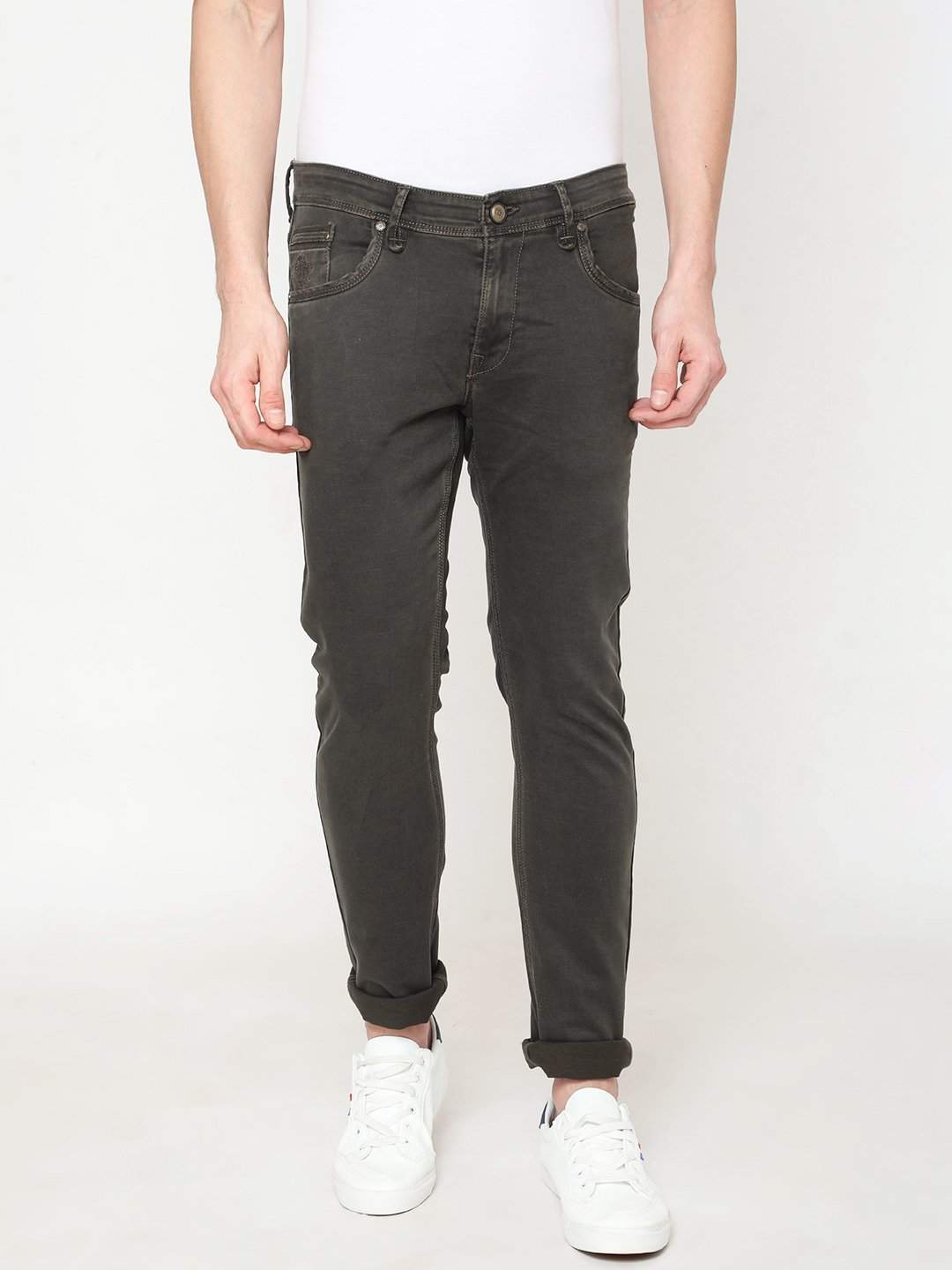 Oxemberg Men's Khakhi Cotton 