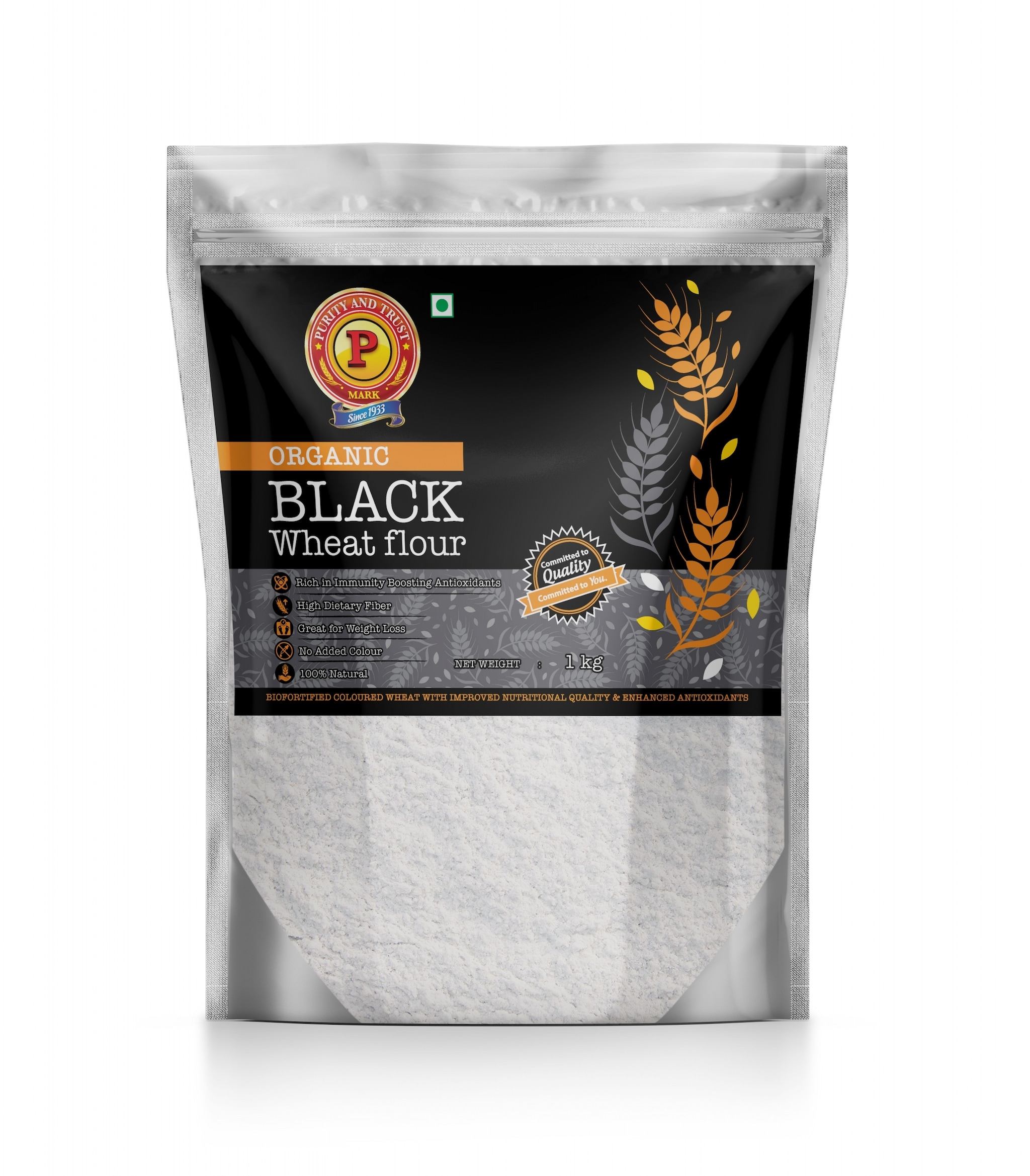P Mark Black Wheat Flour Kg in Jammu at ₹ 125 ₹ 130 by PBI