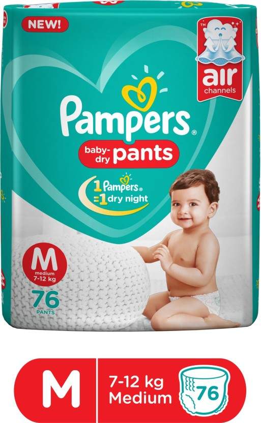 Pampers Baby-Dry Pants Diaper M (76 Pieces) in Hyderabad at
