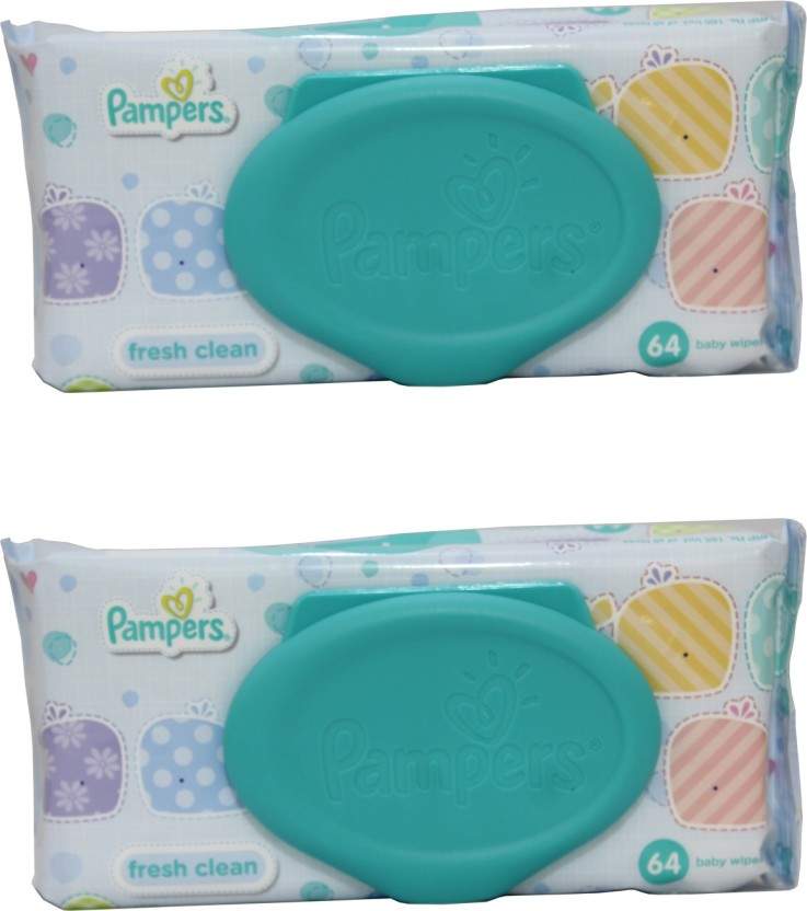Pampers Fresh Clean Baby Wipes Combo (Per pack 64 Wipes, Packs