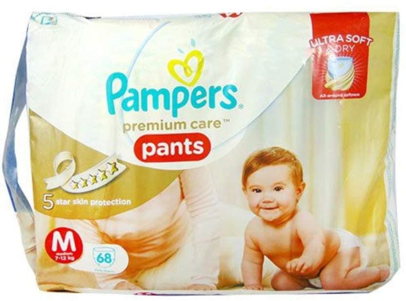 Pampers Premium care pants M Diaper (68 Pieces) in Delhi at