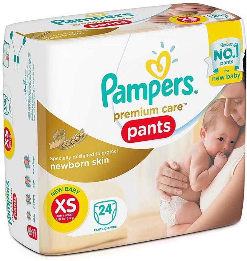 Pampers Premium Care Pants New Born Diaper (24 Pieces) (S) in