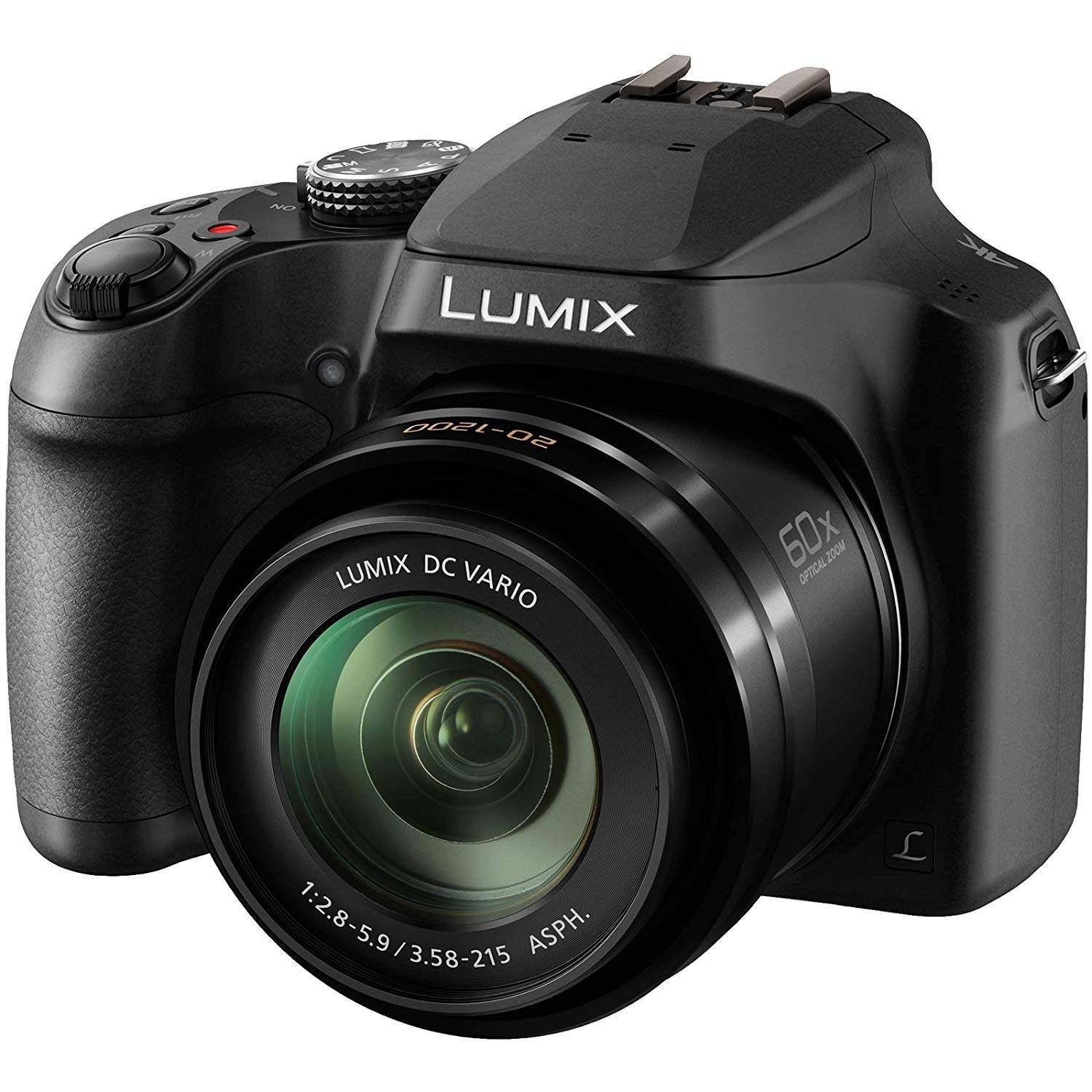 Panasonic Lumix DC-FZ80 4K Wi-Fi Digital Camera with 64GB Card