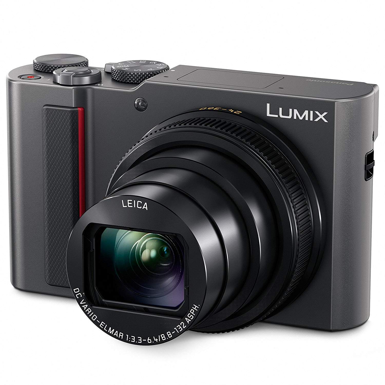 Panasonic Lumix DC-ZS200 4K Wi-Fi Digital Camera (Silver) with