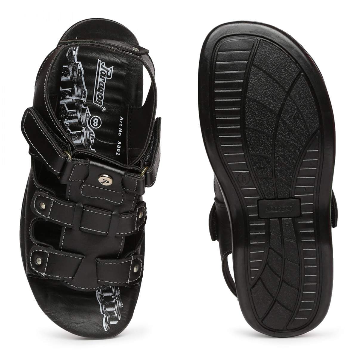 Paragon Chappal Paragon Sandal Amazon Paragon Mens Black Slickers