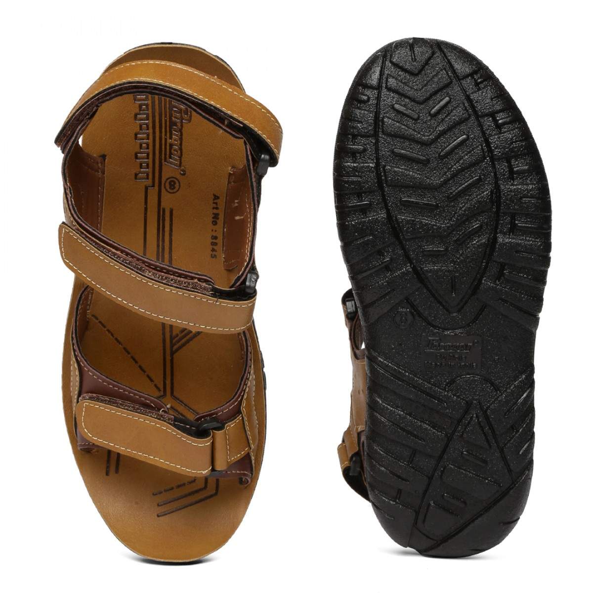 Paragon Mens Brown Slickers Sandals (Pu8945G-Brown) in Surat at
