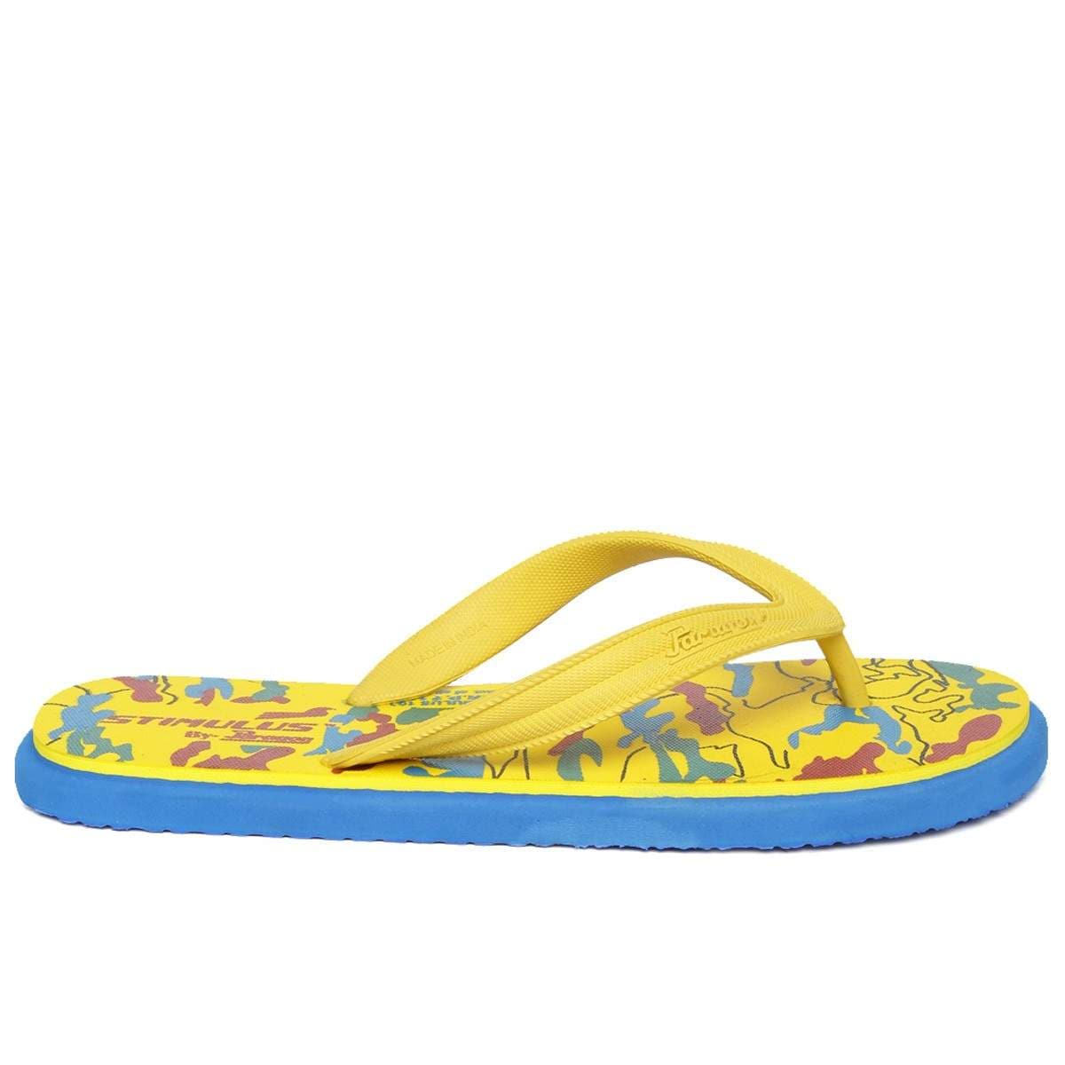 Stimulus Paragon Chappal Slipper Paragon Mens Yellow Stimulus Flip