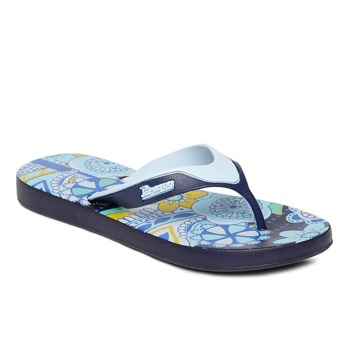 Paragon Womens Sky Blue Paralite Flip Flops Ev1395L Sky Blue