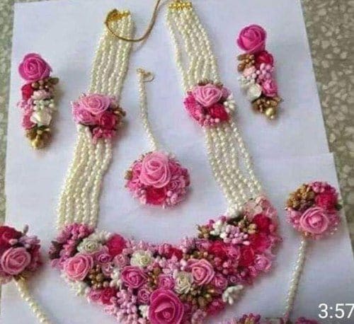 Elegant Flower Design Copper Alloy Necklace Set for Party, Wedding