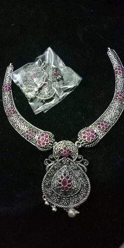 Party Wear German Silver Necklace Set in Jaipur at best