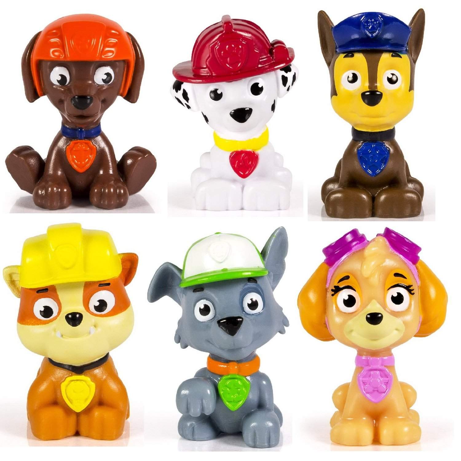 Buy Nickelodoen Paw Patrol Mini Figures Set Of 6 Rocky Zuma Skye Rubble Marshall Amp Chase Features Price Reviews Online In India Justdial