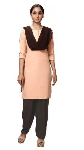 peach and brown colour combination dress Flattering Brown Colored Partywear Embroidered Silk Anarkali Suit