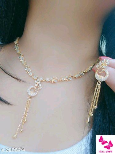 Peacock Design Golden Necklace Set in Pune at ₹ 1,199 Set by