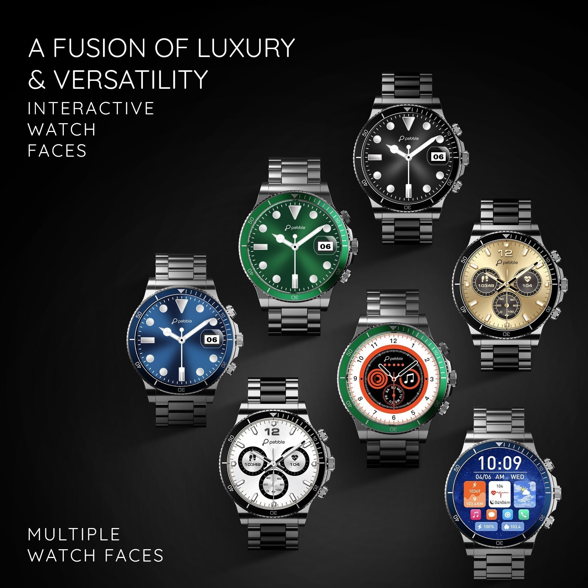 Pebble Chrome Smart Watch (Classic Green) in Kolkata at ₹ 7,124