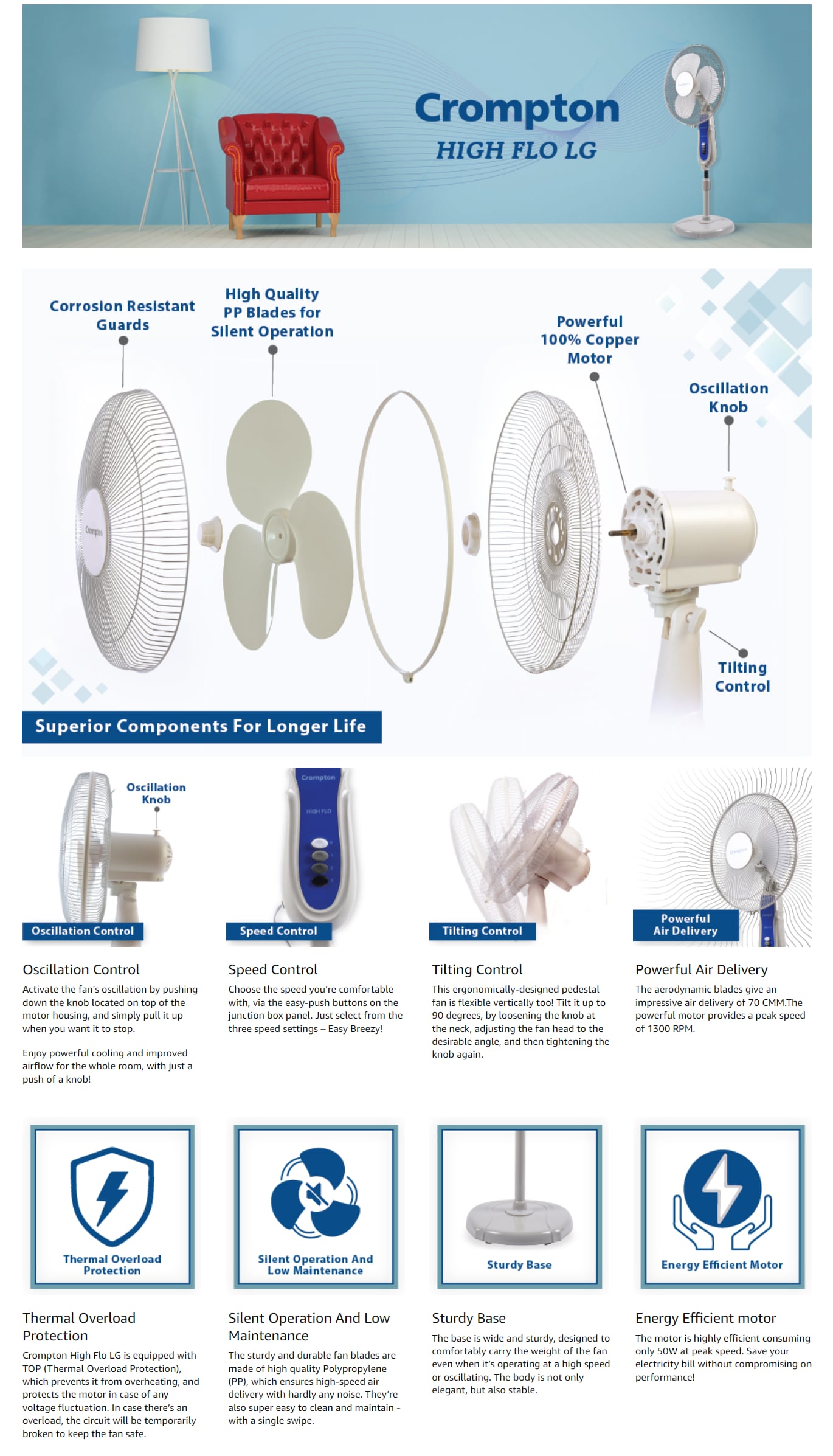 Pedestal Fan Indoor Fan For Cycling RR Signature Farrari Pro Pedestal Fan  500 Mm Black, image size:1370x2394