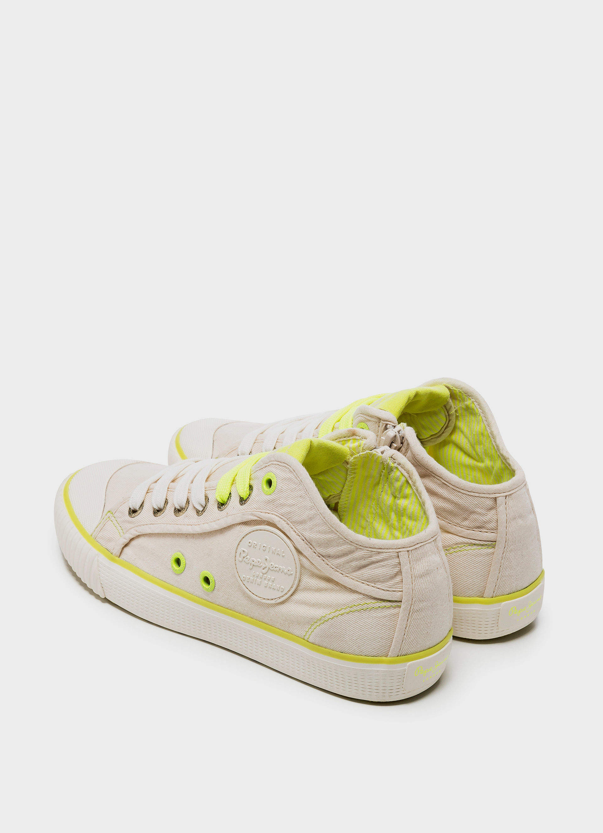 Pepe Jeans Cotton Canvas Shoes Industry Neon [PLS30846] Denim 36