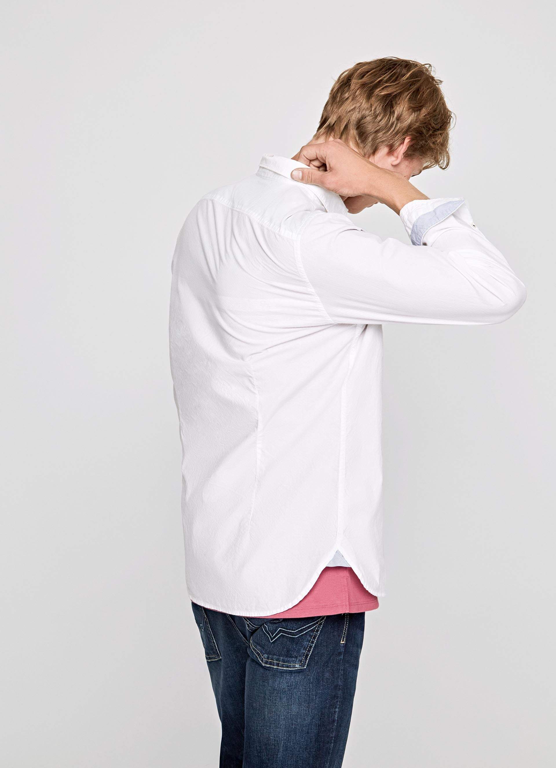 Pepe Jeans 'Hugh' Dobby Structured Shirt [PM305572] Steel Blue M in Shimoga  at best price by Westire Mens Clothing - Justdial