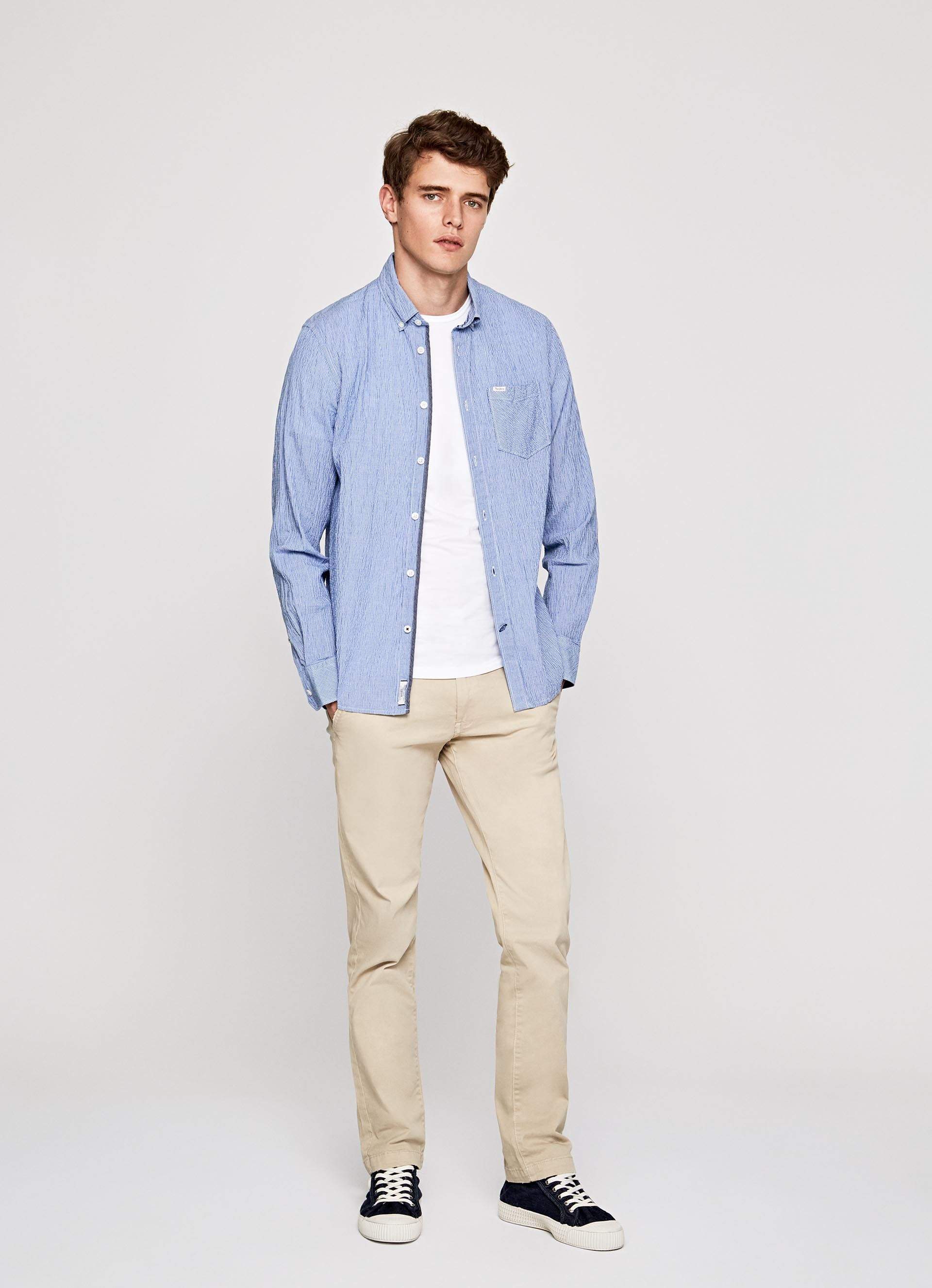 Pepe Jeans Nick Micro Print Shirt [PM305837] Blue XXL in Bhopal at best  price by My Earth Enterprises - Justdial