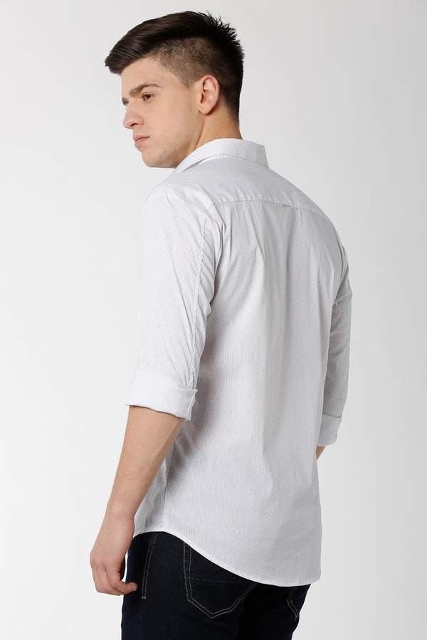 PETER ENGLAND White Half Sleeves Casual Shirt (Size 39