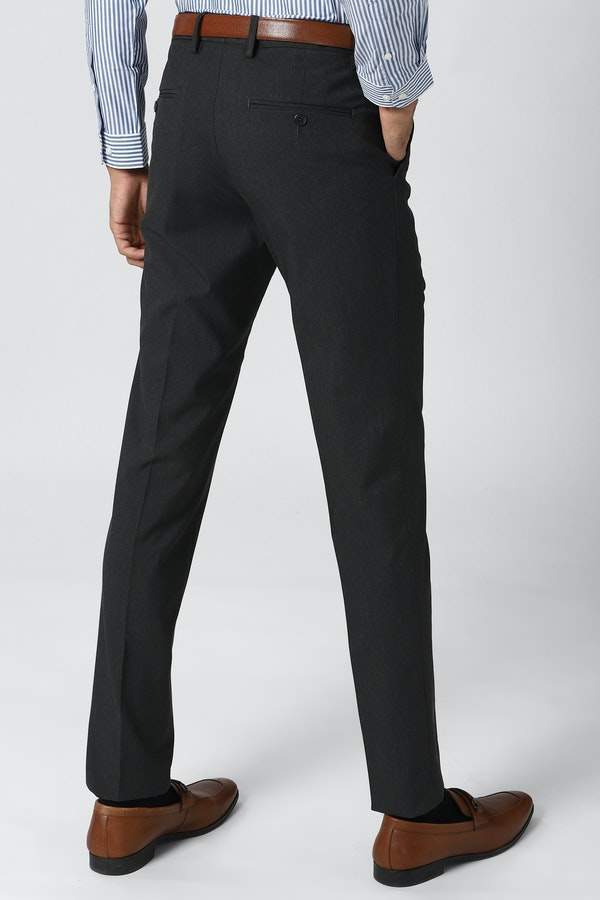 Peter England Black Formal Trousers 