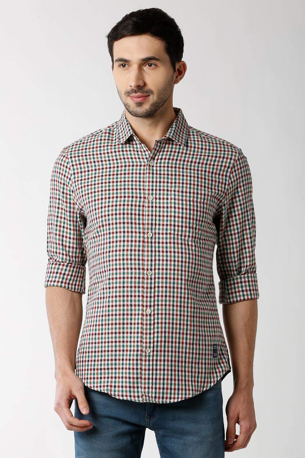 PETER ENGLAND Multicoloured Full Sleeves Casual Shirt 353253 [36