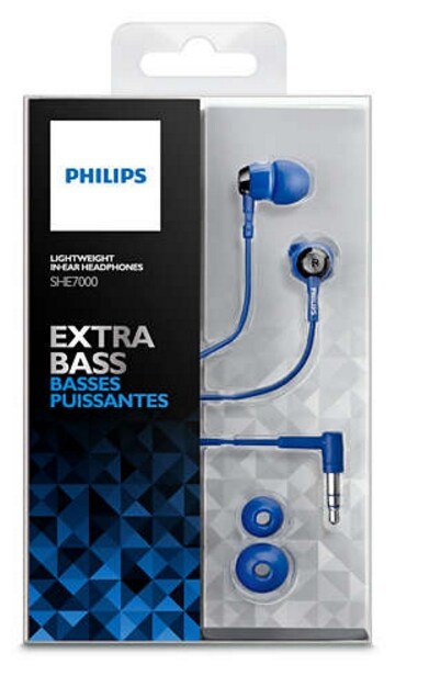 PHILIPS In Ear Wired Headphone Blue [SHE7000BL/98] in Delhi at