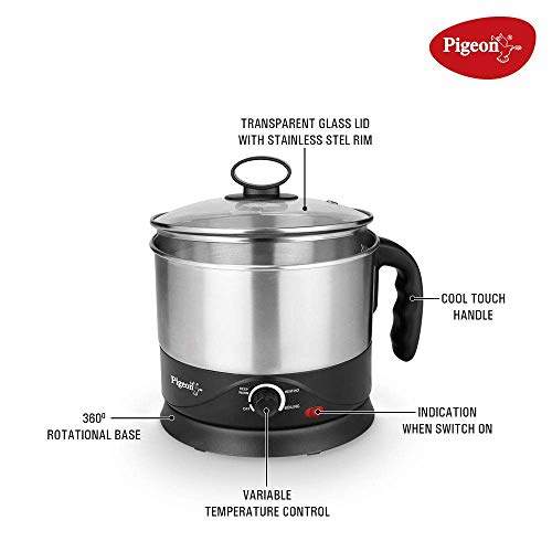 Pigeon 600 w Stovekraft Kessel ltr Multi Purpose Kettle (Silver