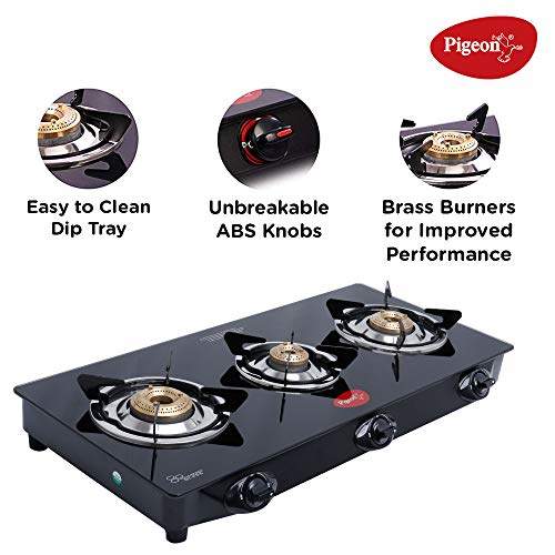 pigeon smart plus 3 burner gas stove