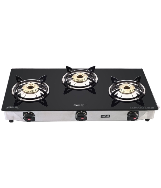 Pigeon 3 Burner Glass Top Gas Stove Reviews Glass Designs