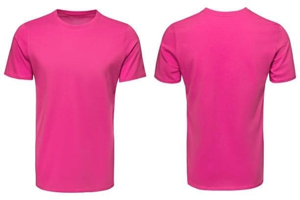 Unisex Pink Cotton Plain Jersey, Regular Fit, Large, Short Sleeves