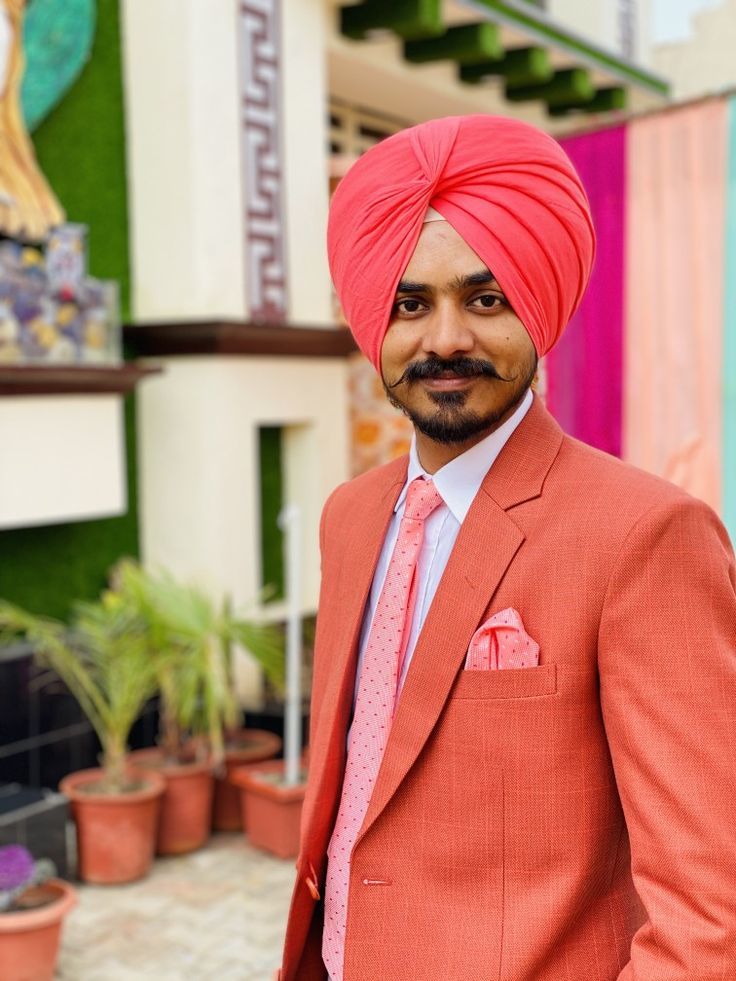 Pink Silk Men Stylish Wedding Turban in Gorakhpur at ₹ 650 Set