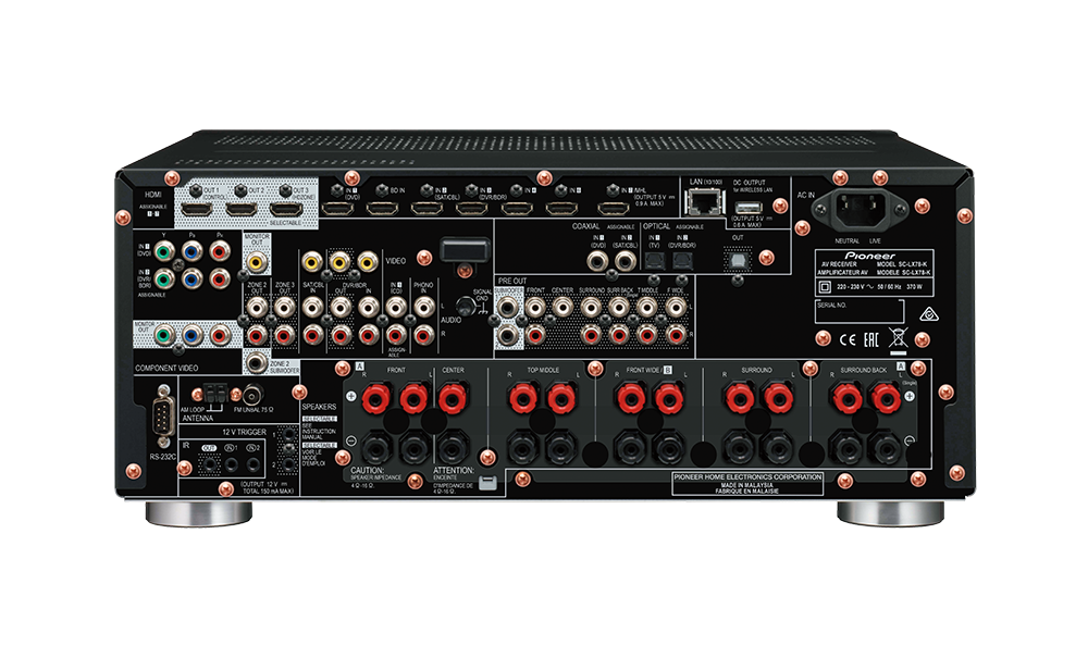 Pioneer SC-LX78 9.2 Channel AV Receiver with 6 HDMI Ports