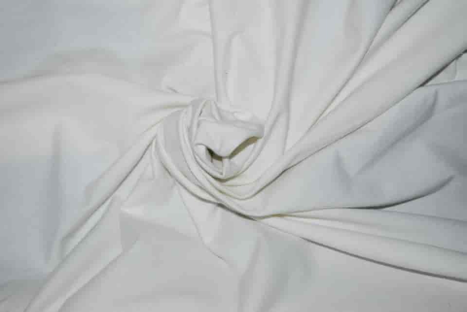 Plain Cotton Lycra Fabric For Garments (White) in Mumbai at ₹ 150