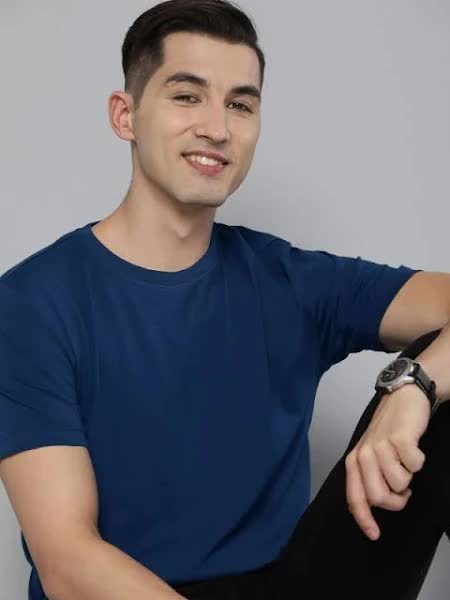 Plain Cotton T-Shirt For men (Navy Blue) in Pune at ₹ 250 Pc by