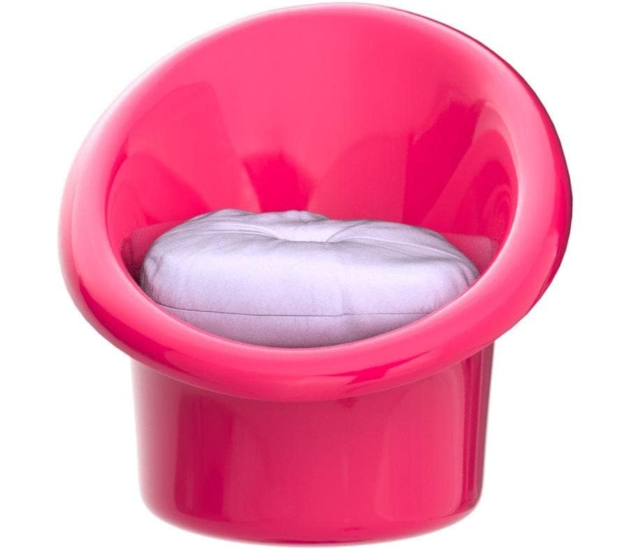 Plain Polished Plastic Tub Chair (Pink) in Ahmedabad at ₹ 1,000
