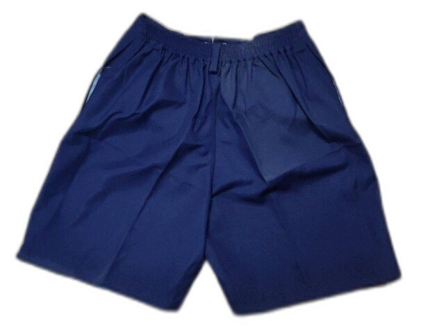 Plain Polycotton Kids School Uniform Shorts (Navy Blue) in Delhi