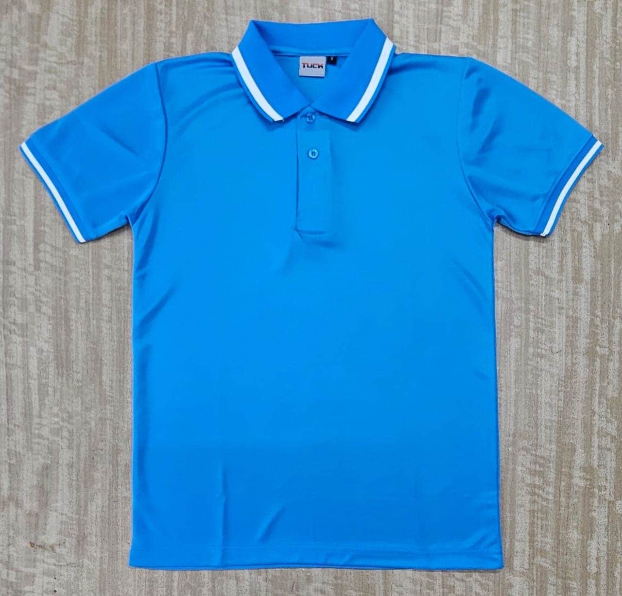 Plain Polyester Tuck T Shirt (Sky Blue) in Pune at ₹ 300 Pc by
