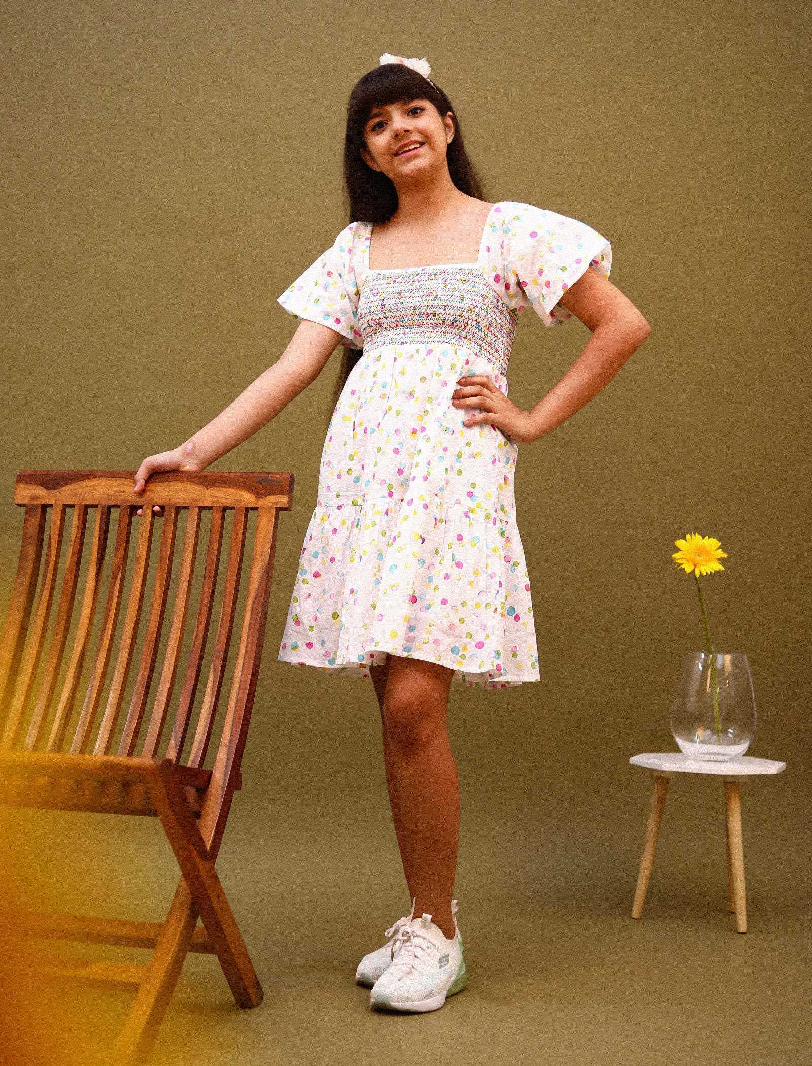 Plain Shift Girls Flare Dress in X in Hosur at best price by Indian Design  Exports Pvt Ltd - Justdial