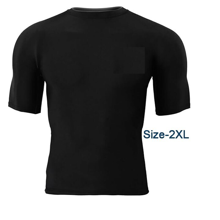 Plain Solid Half Sleeves Polyester Sports Gym T Shirt For Men