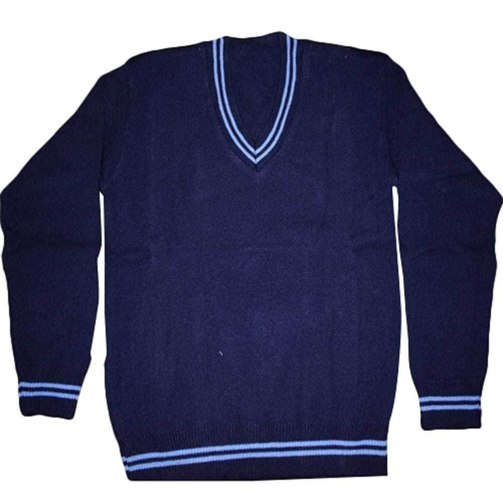 Plain Woolen Uniform Sweater For Boys (Blue) in Meerut at ₹ 350