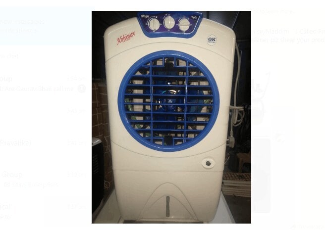 Plastic Air Cooler White And Blue Body in Nashik at ₹ 2,000
