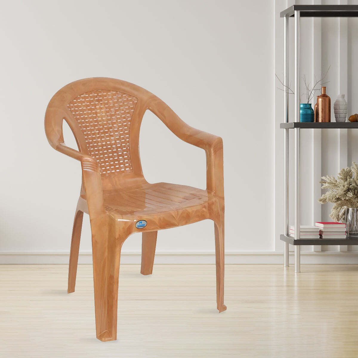 Plastic Arm Chair For Home (Brown) in Mumbai at ₹ 770 Pc by