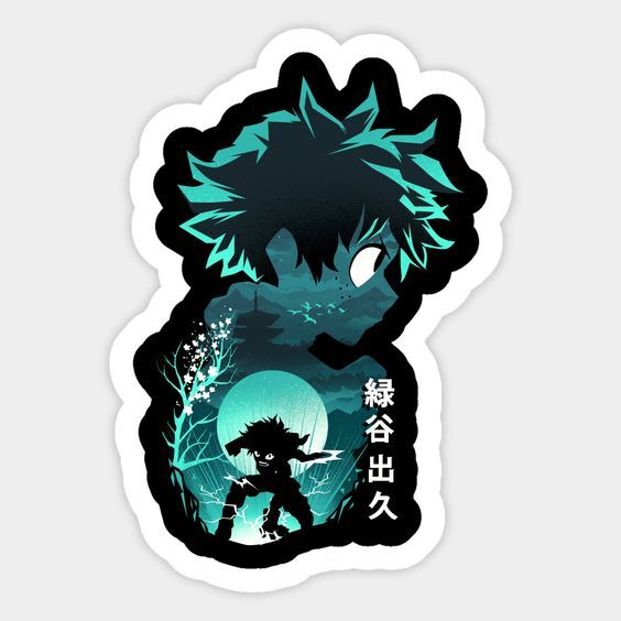 Plastic Deku My Hero Academia Laptop Sticker in Delhi at ₹