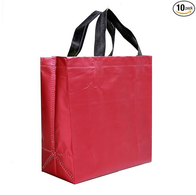 Plastic Non Woven Carry Bag Maroon 9x9x4 Inch in Rajkot at ₹ 40