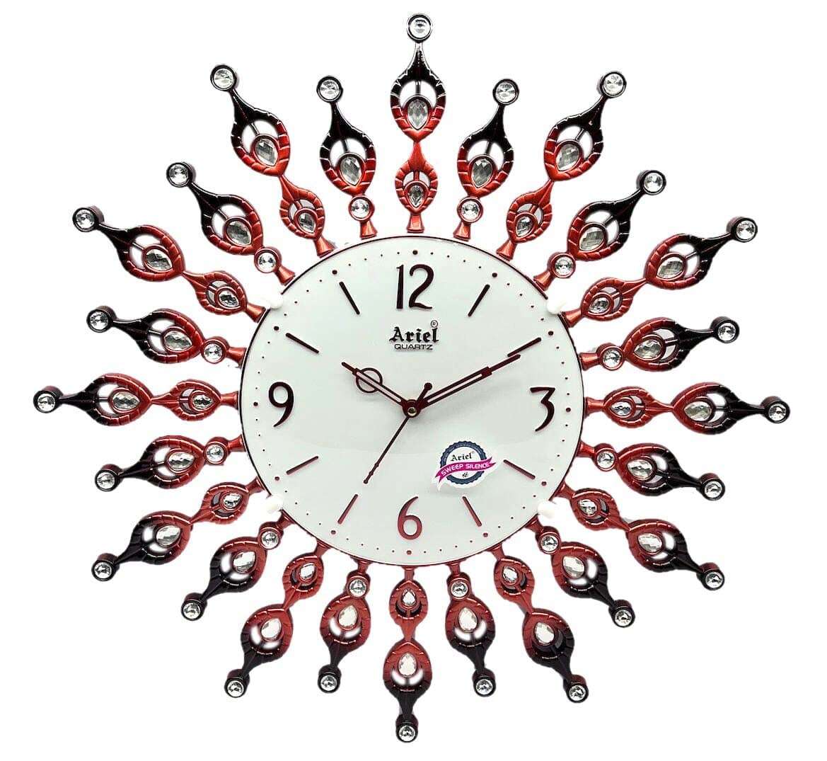 Plastic wall clock fancy model diamond in Mumbai at best price by