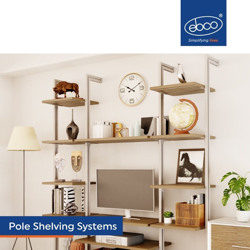 Ebco Display Rack Set Wall Mounted Mild Steel Rectangle Shelving System in Hyderabad at best ...