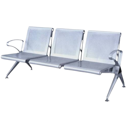 Polished Stainless Steel Seater Waiting Chair Silver in Pune