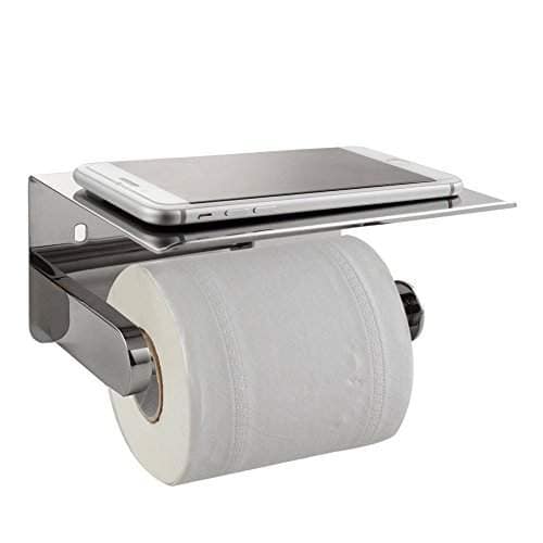 Buy Polished Chrome Toilet Paper Holder Apl Sus304 Stainless Steel Bathroom Paper Tissue Holder With Mobile Phone Storage Shelf Rack Polished Chrome Features Price Reviews Online In India Justdial