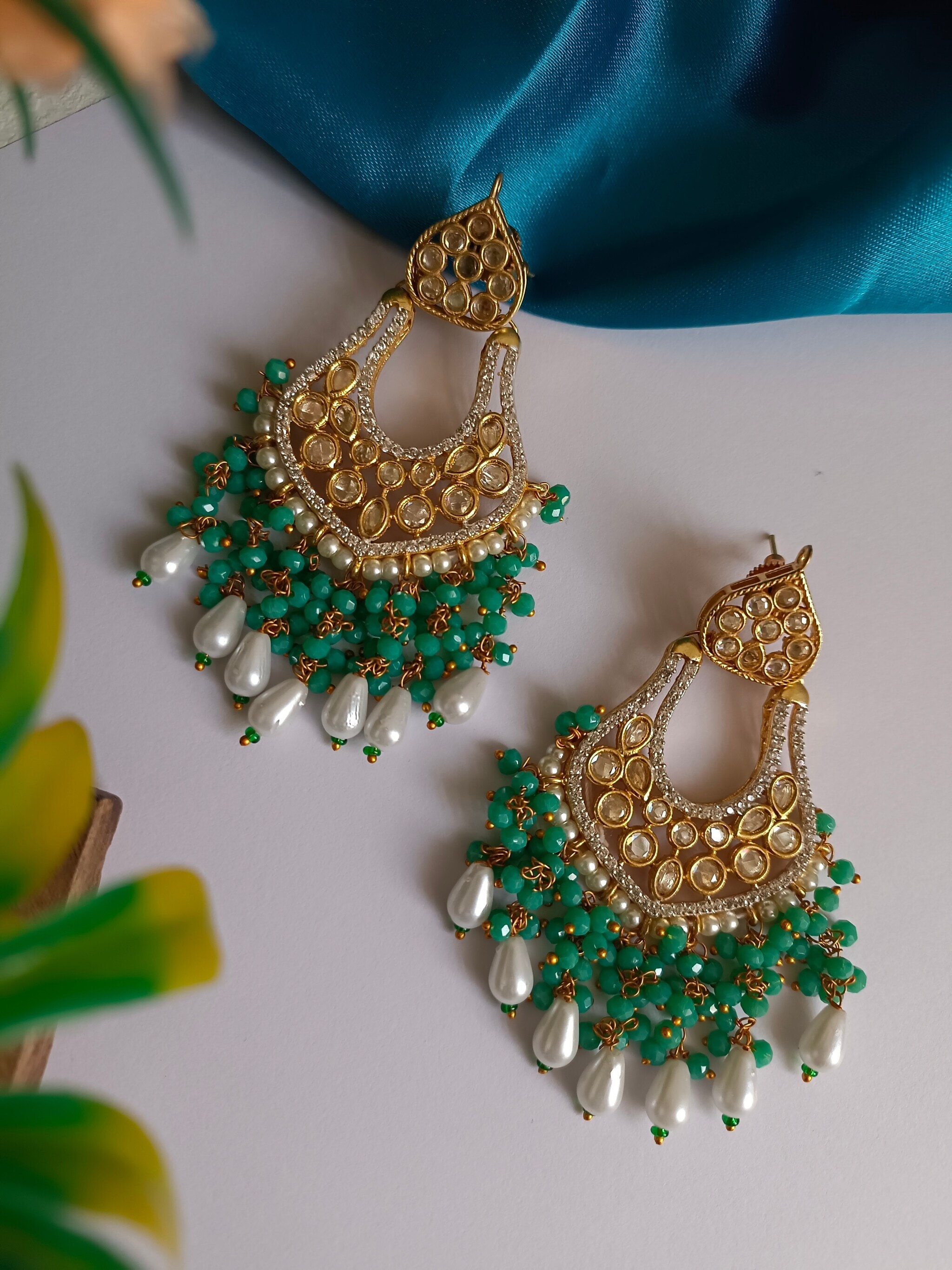 Polki Stone Earring For Party Wear in Jaipur at ₹ 546 Pr by