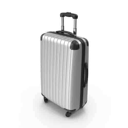 Polycarbonate Luggage Trolley Bag (Silver And Black) in Kolkata at